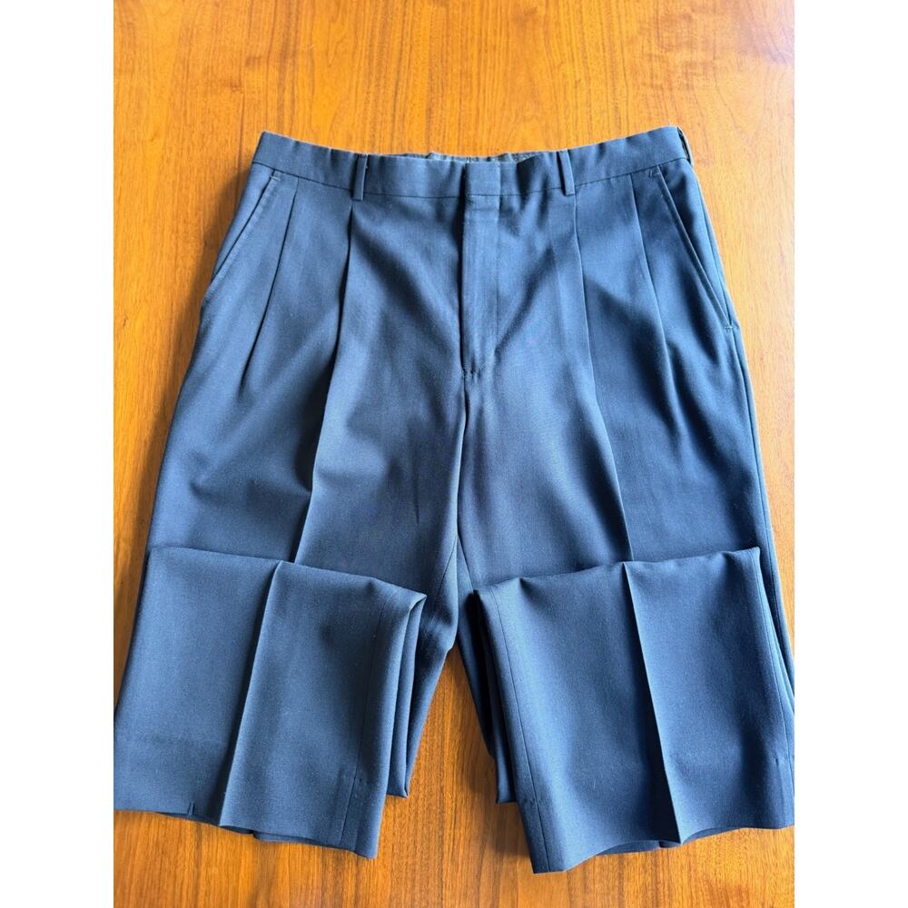 Vintage Murphy & Hartelius Navy Double Pleated Dress Pants - 38x29